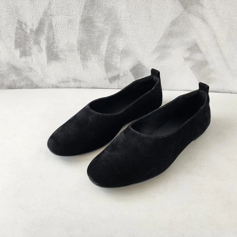 Everlane The Day Glove Flats Womens Size 8.5 Soft Black Suede Leather Shoes NIB - Picture 2 of 12